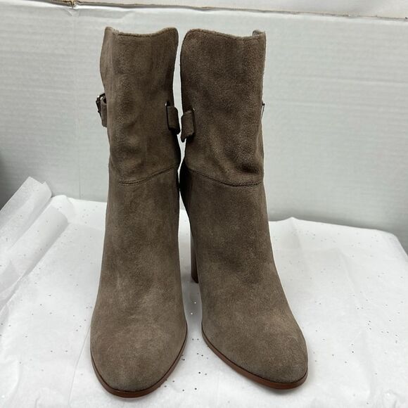 Dolce Vita Taupe suede boots high stacked heel EUC size 9.5M - Picture 4 of 14
